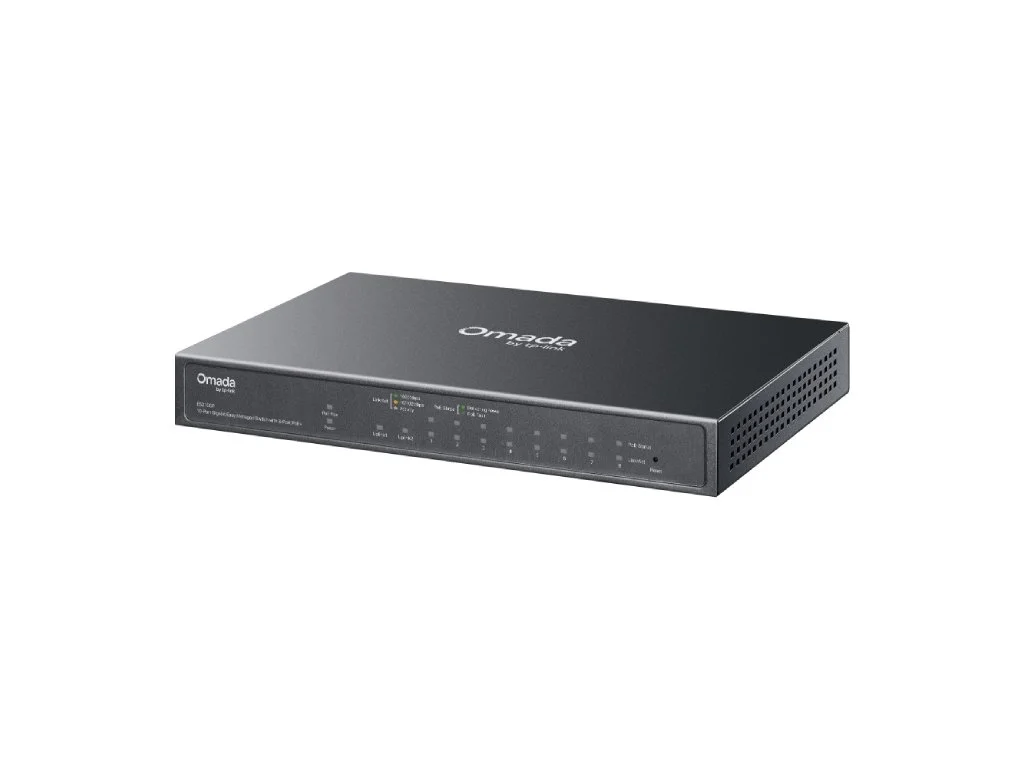 TP-LINK ES210GP Omada 10-Port Gigabit Easy Managed Switch with 8-Port PoE+, 63W Power Budget