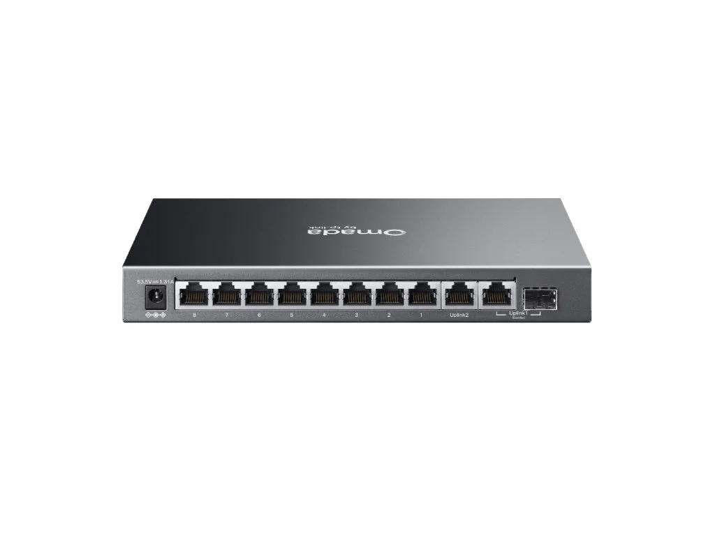 TP-LINK ES210GP Omada 10-Port Gigabit Easy Managed Switch with 8-Port PoE+, 63W Power Budget