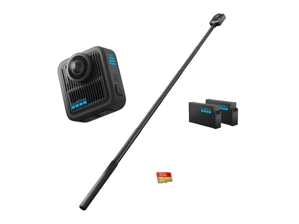 GoPro MAX 2 Accessory Bundle - (1.2m) Extension Pole + Extra Enduro battery + 64GB microSD card