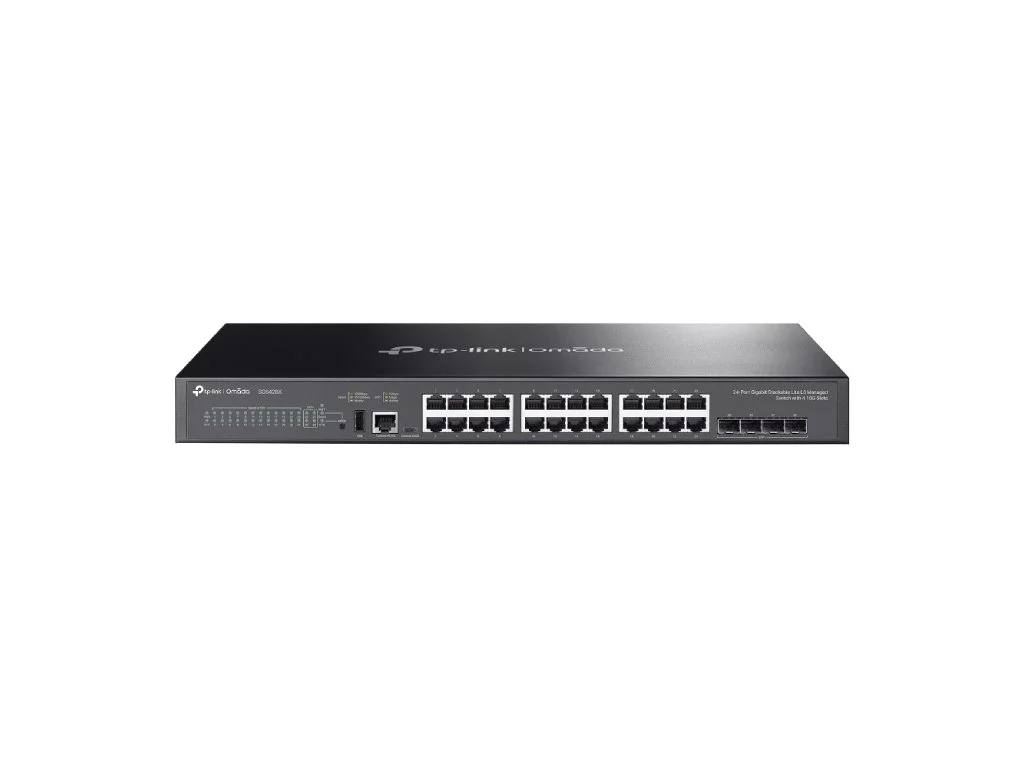 TP-LINK SG5428X Omada 24-Port Gigabit Stackable Lite L3 Managed Switch with 4 10G Slots