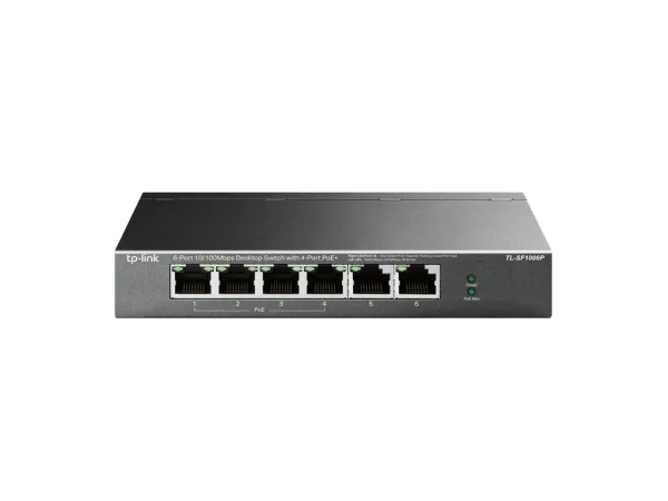TP-LINK TL-SF1006P 6-Port 10/100Mbps Desktop PoE Switch with 4-Port PoE+