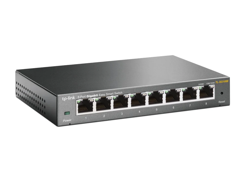TP-LINK TL-SG108E 8-Port Gigabit Easy Smart Switch, Metal casing