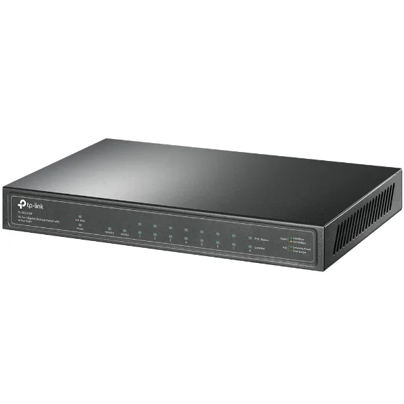TP-LINK TL-SG1210P 10-Port Gigabit Desktop Switch with 8-Port PoE+