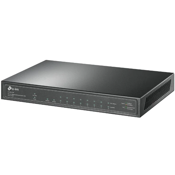 TP-LINK TL-SG1210P 10-Port Gigabit Desktop Switch with 8-Port PoE+
