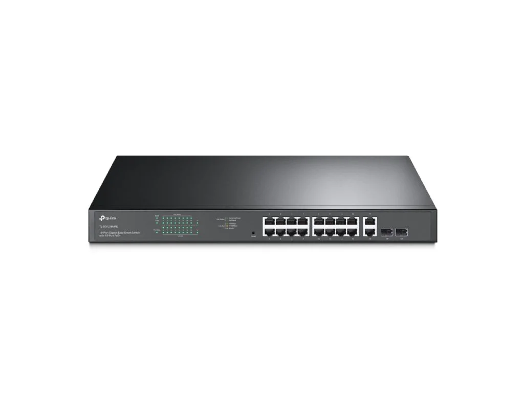TP-LINK TL-SG1218MPE 18-Port Gigabit Easy Smart Switch with 16-Port PoE+, 250 W PoE power budget