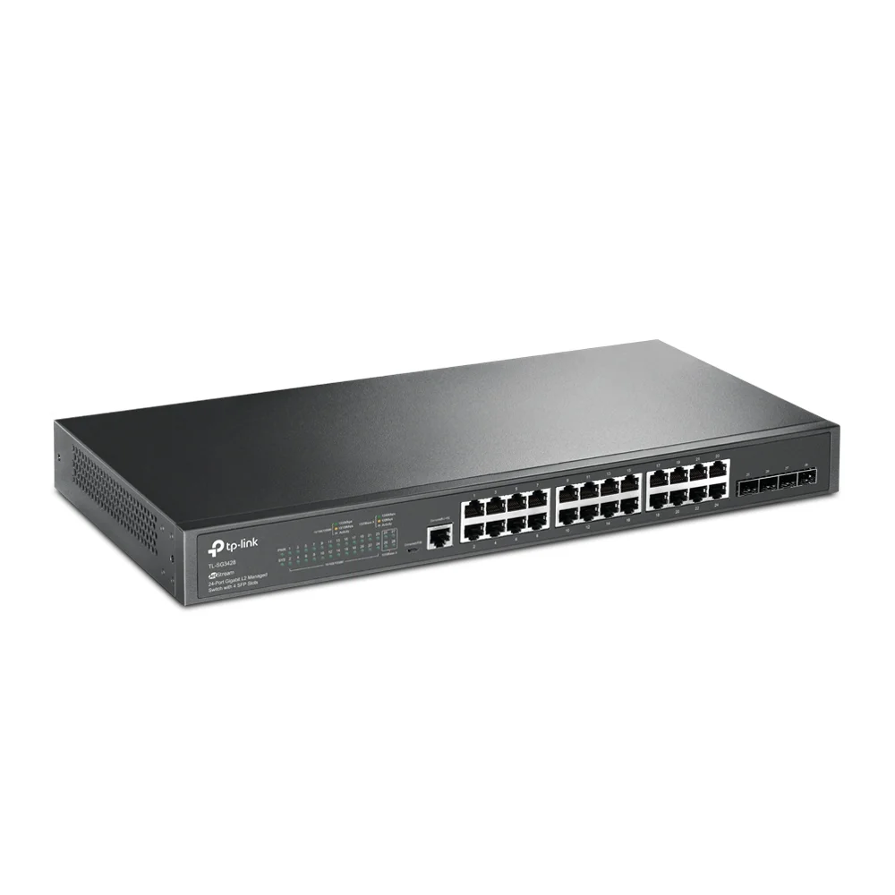 TP-LINK TL-SG3428 JetStream 24-Port Gigabit L2+ Managed Switch with 4 SFP Slots