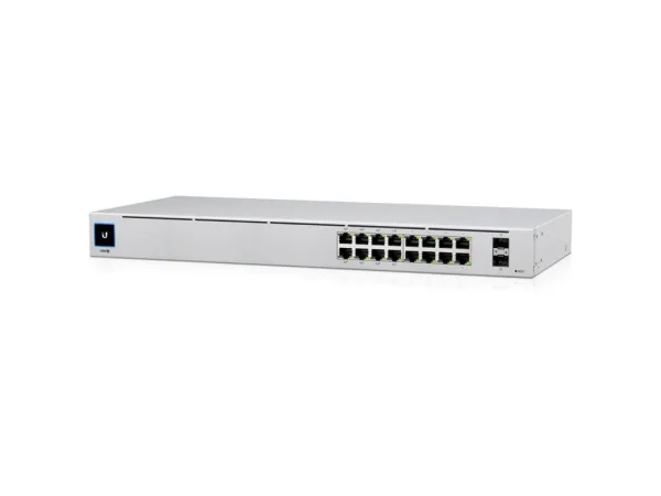 UBIQUITI USW-16-POE 16-port Layer 2 PoE switch, fanless, 16 GbE RJ45 ports(8 PoE/PoE+), 2*SFP, 42W